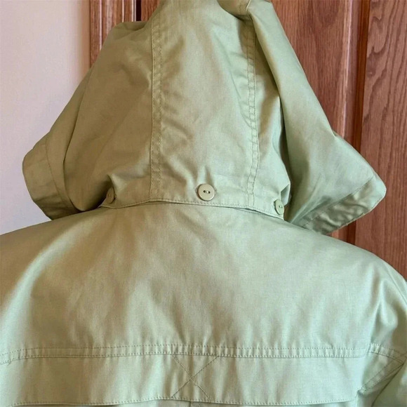Mackintosh Women's Green Spring Jacket Large Removable Hood Packable Travel - Picture 8 of 11